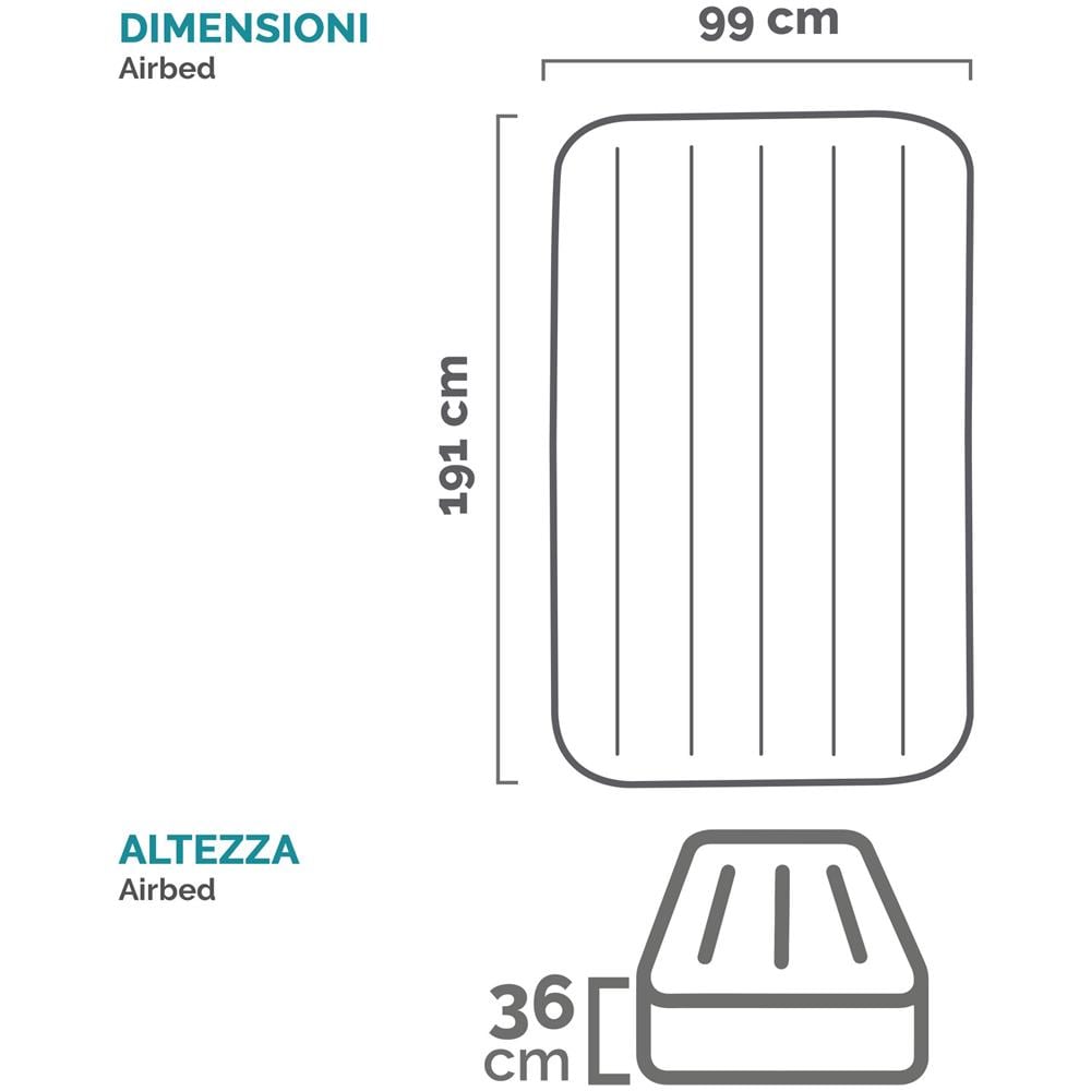 64157 - Materasso Singolo Autogonfiante, con Pompa USB, Dura-Beam Mid-Rise Comfort, 99x191x36 cm - Foto 8