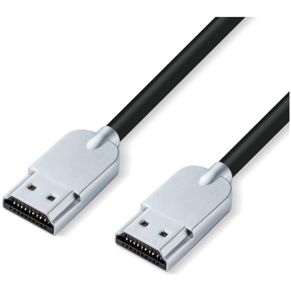 HDMISUPERSLIM2M cavo HDMI 2 m HDMI tipo A (Standard) Nero, Metallico - Foto 1
