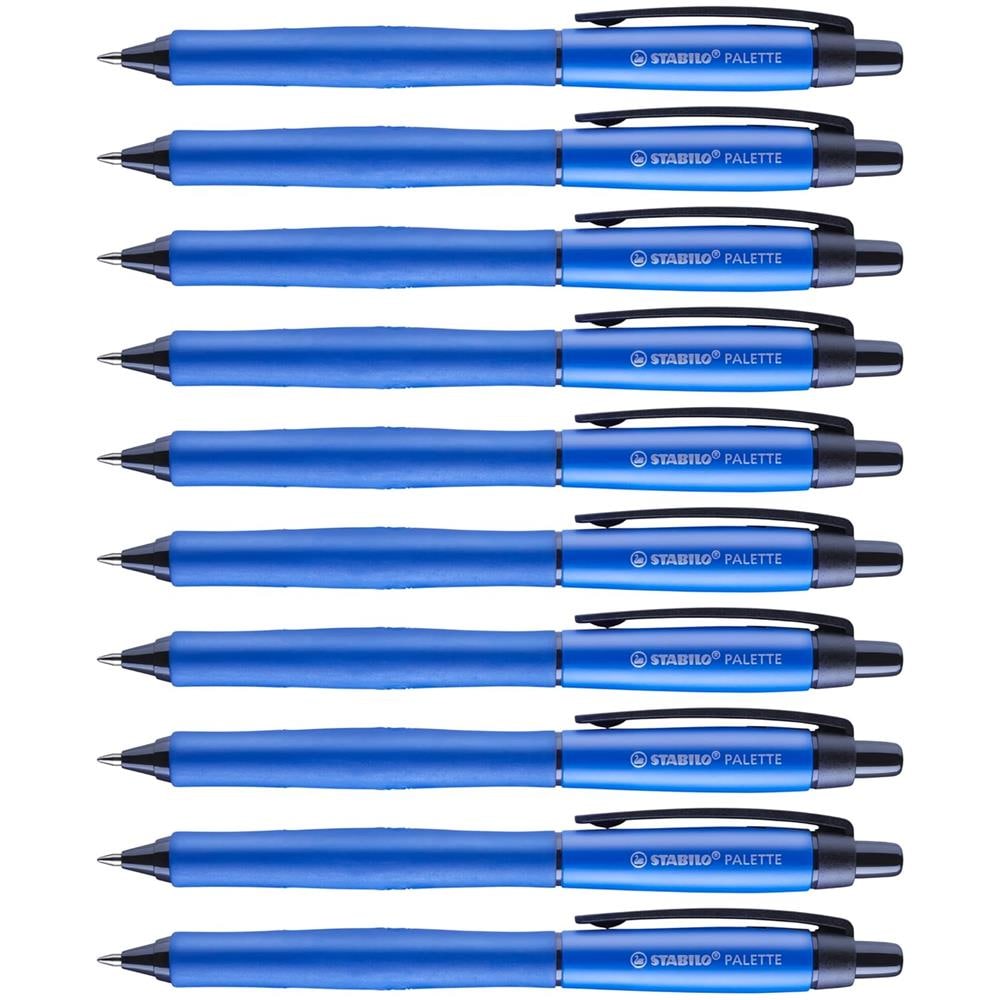 PALETTE - Penna Roller a Scatto - Tratto F (0,4 mm) - Confezione da 10 - Blu - Foto 1