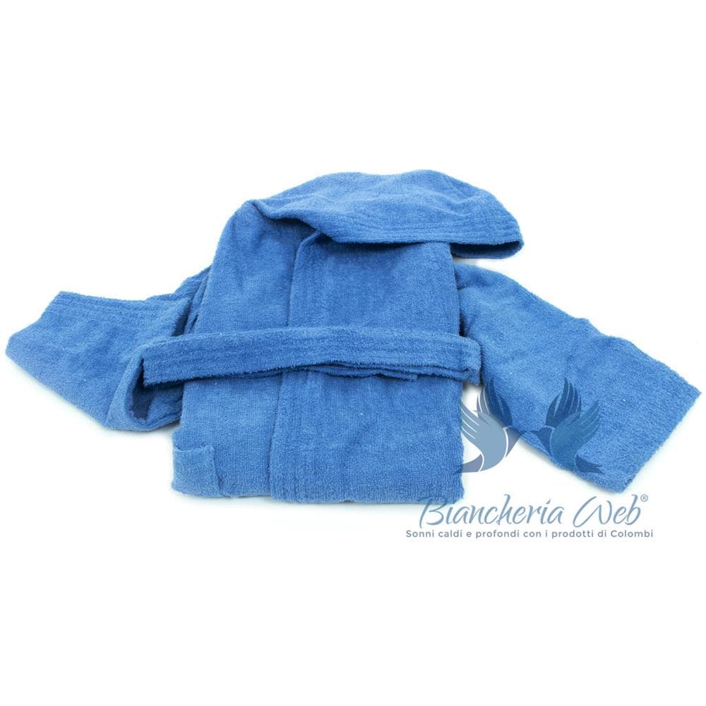 Accappatoio Per Bambini In Spugna Modello Children Colore Bluette 14 Anni Bluette - Foto 2