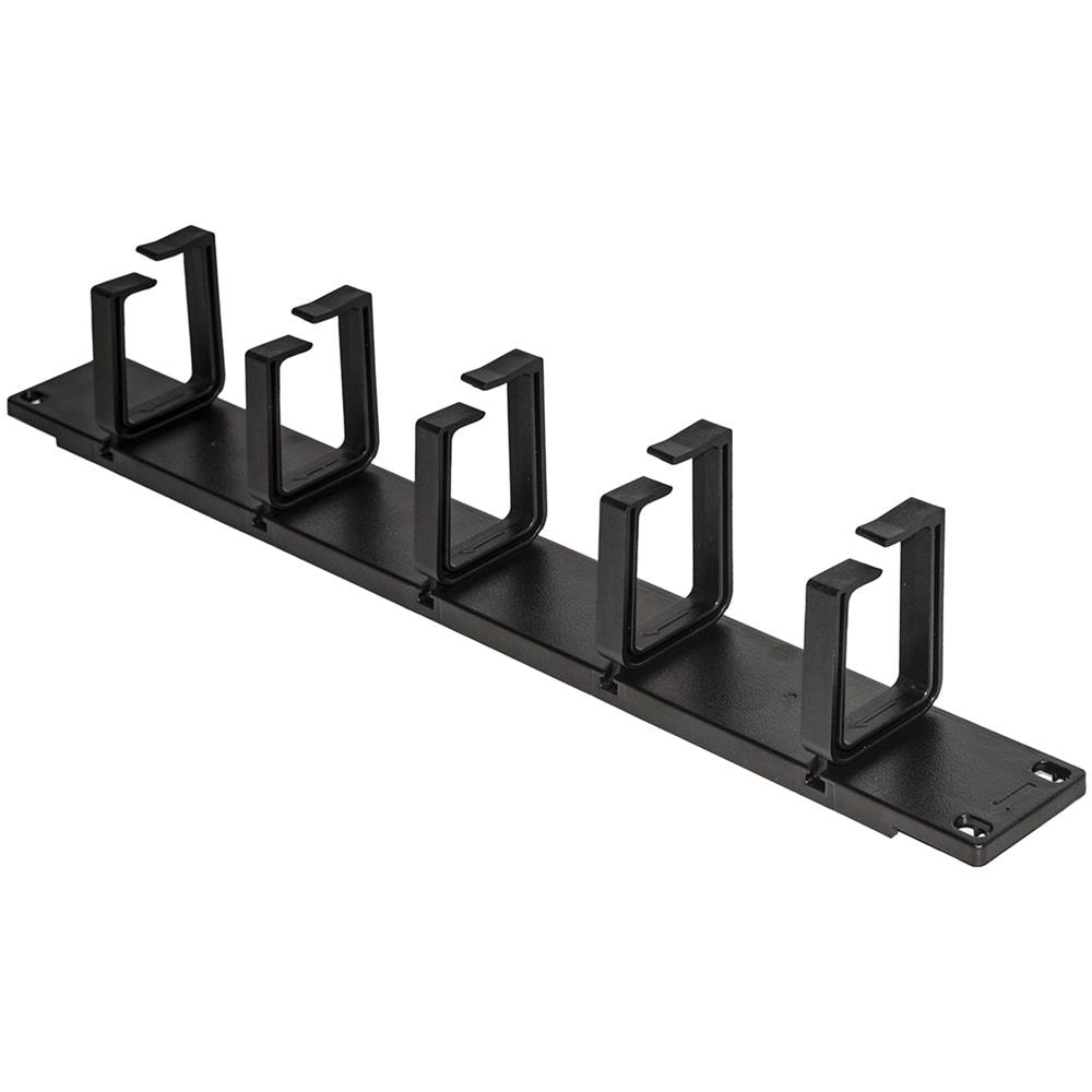RACK19" LISTELLO GUIDACAVI FORATO LKORG1UNS per armadi 1U - 5 ganci Nero - EAN: 8028400040749 - Foto 1