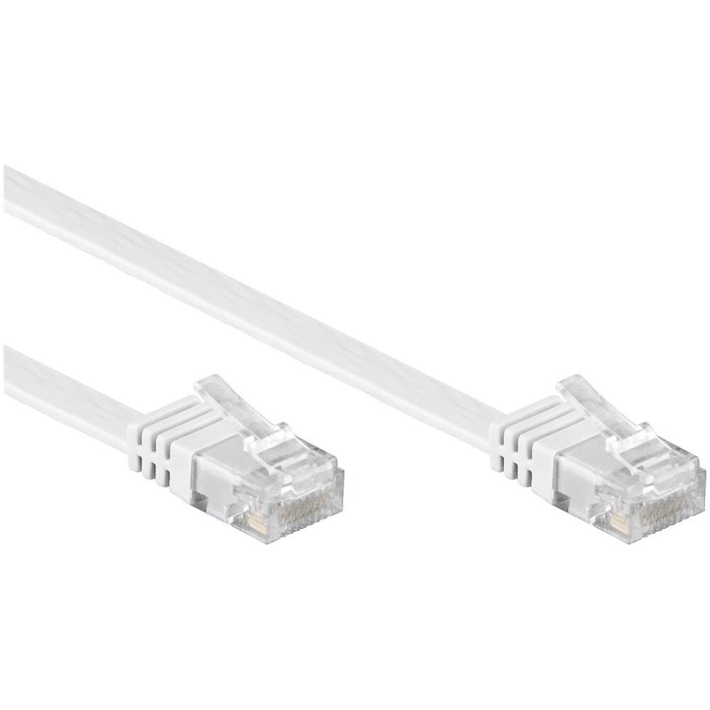 ICOC U5EB-FL-050T - Cavo di Rete Patch Piatto in CCA Cat. 5E Bianco UTP 5m - Foto 2