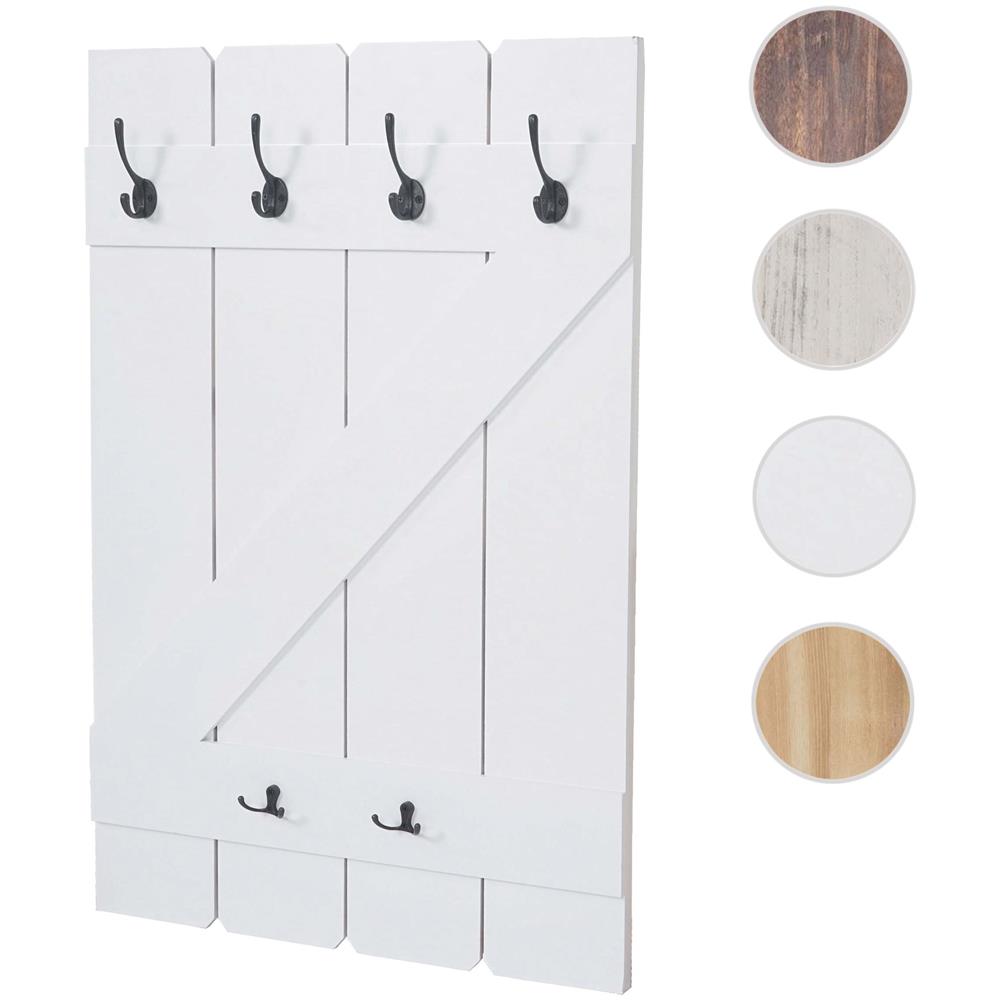 Appendiabiti Guardaroba Shabby Vintage HHG-783 Legno Paulonia 91x60cm Antracite 76979759