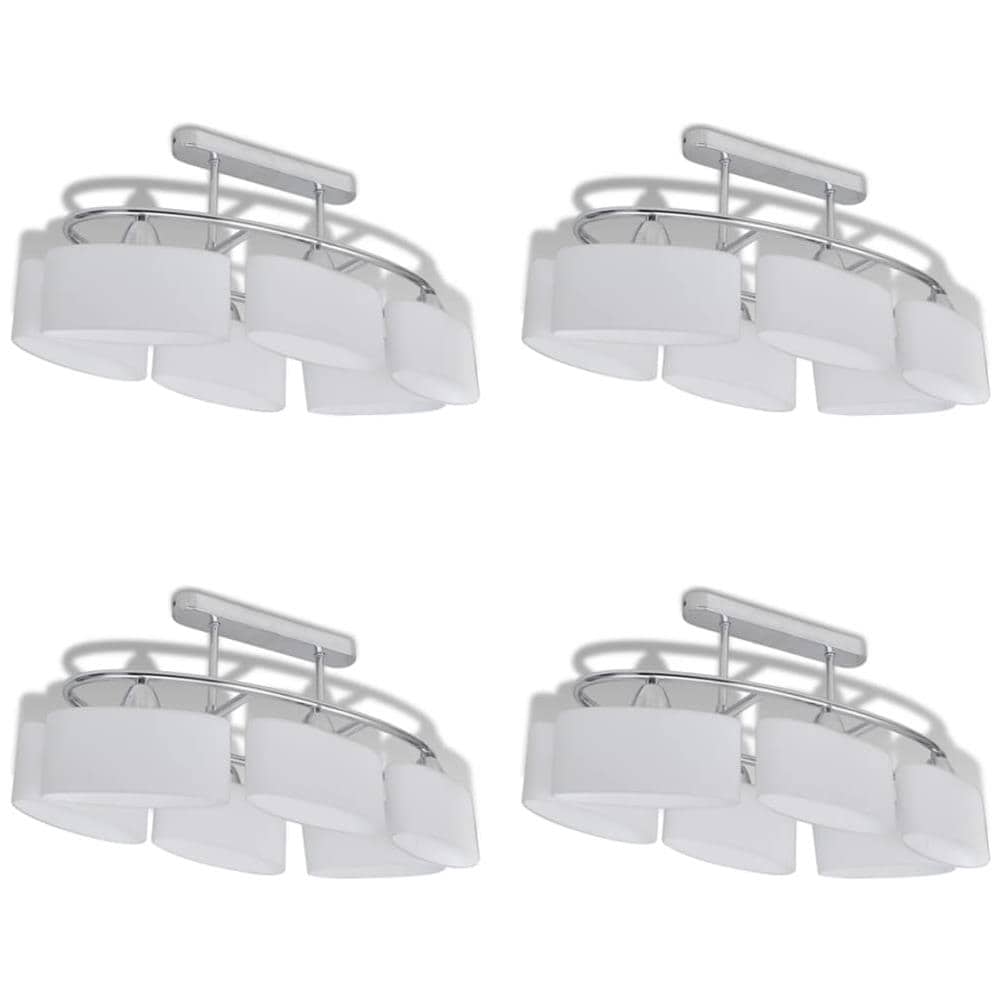Lampade Da Soffitto Ellissoidali 4 Pz Paralume In Vetro E14 - Foto 2