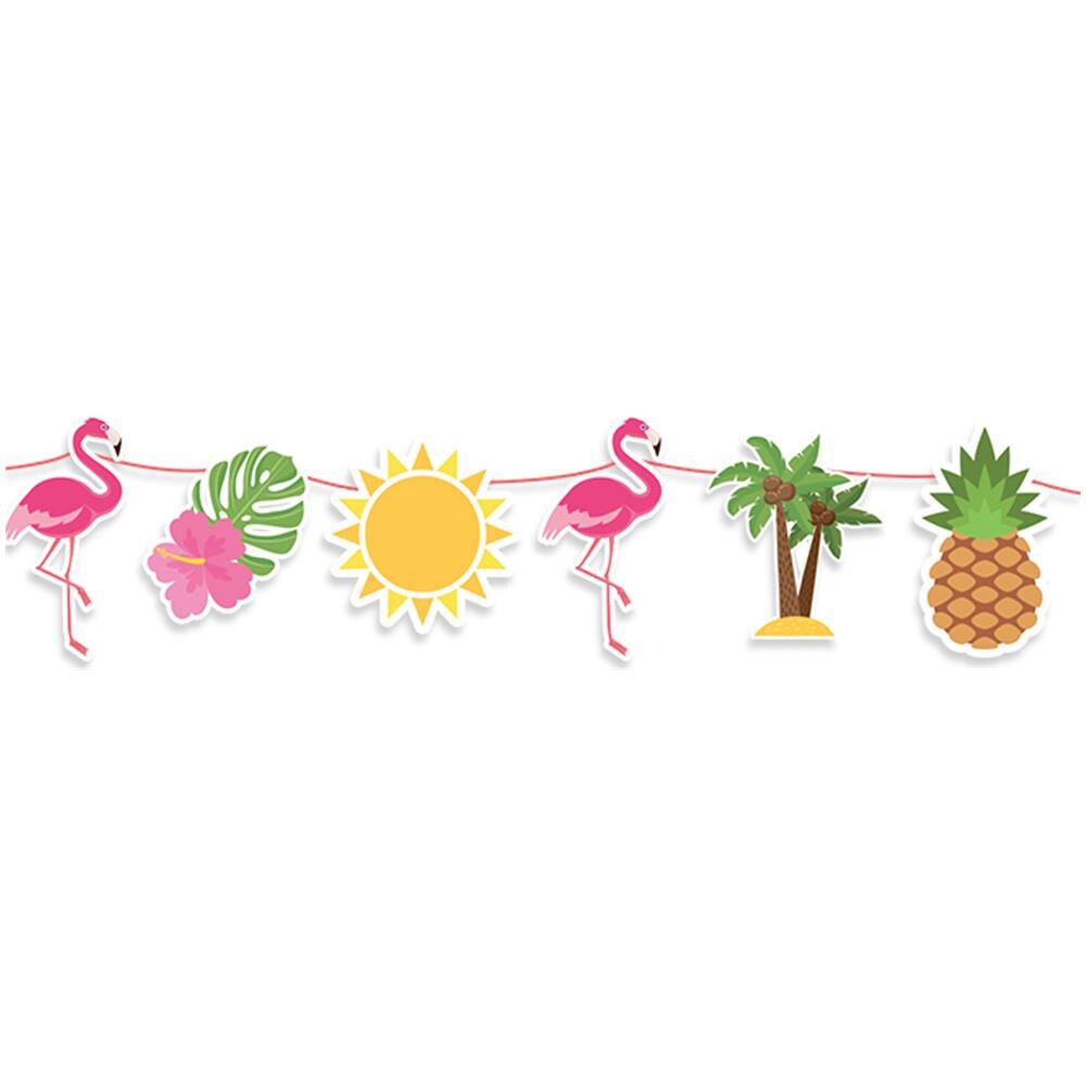 Dimav - Ghilanda In Cartone Tema Fenicotteri - Foto 2