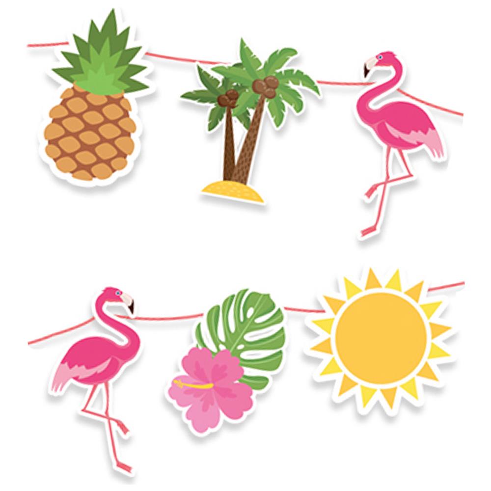 Dimav - Ghilanda In Cartone Tema Fenicotteri - Foto 1