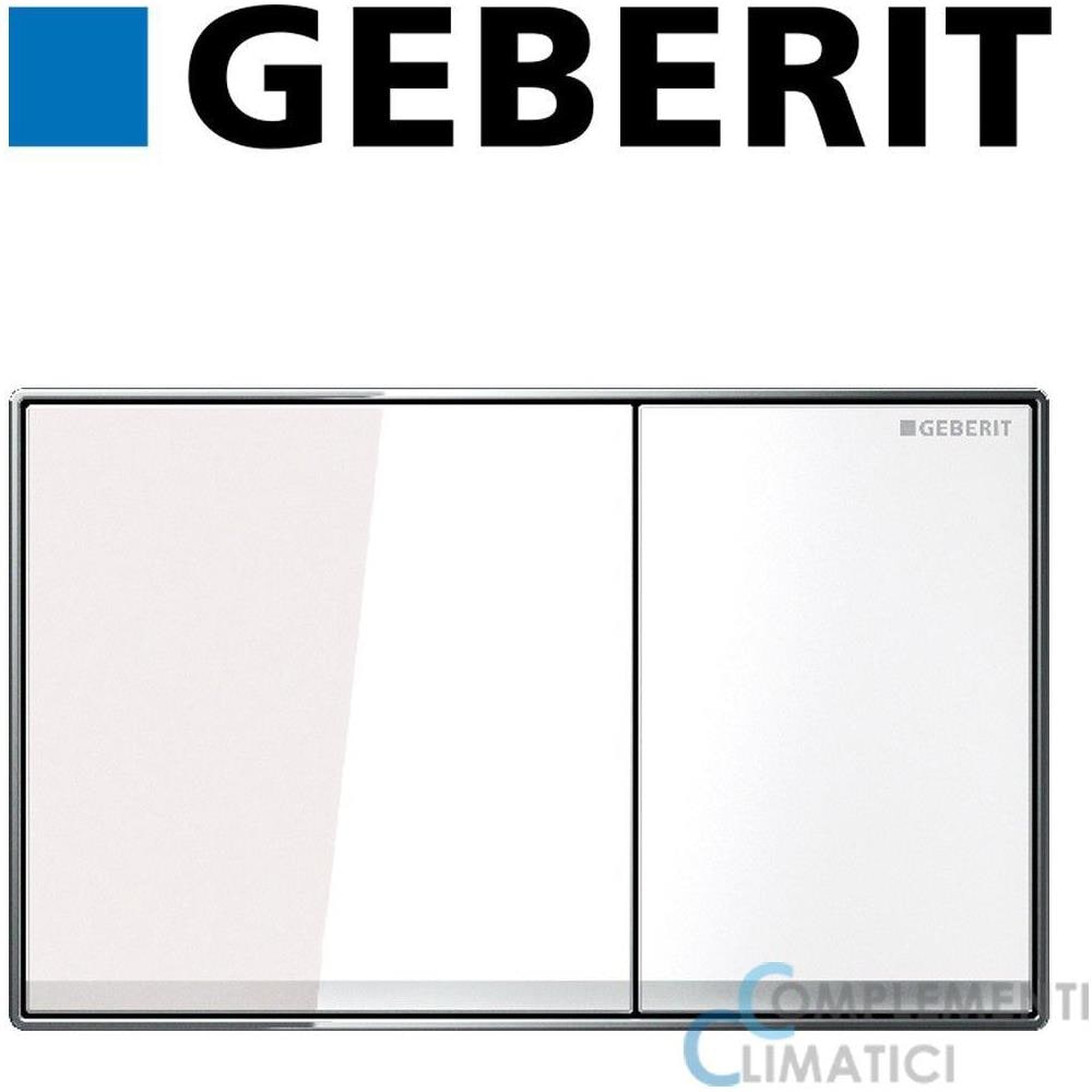 Placca Di Comando Geberit Sigma 60 A Doppio Tasto Vetro Bianco | 115.640. si. 1 - Foto 1
