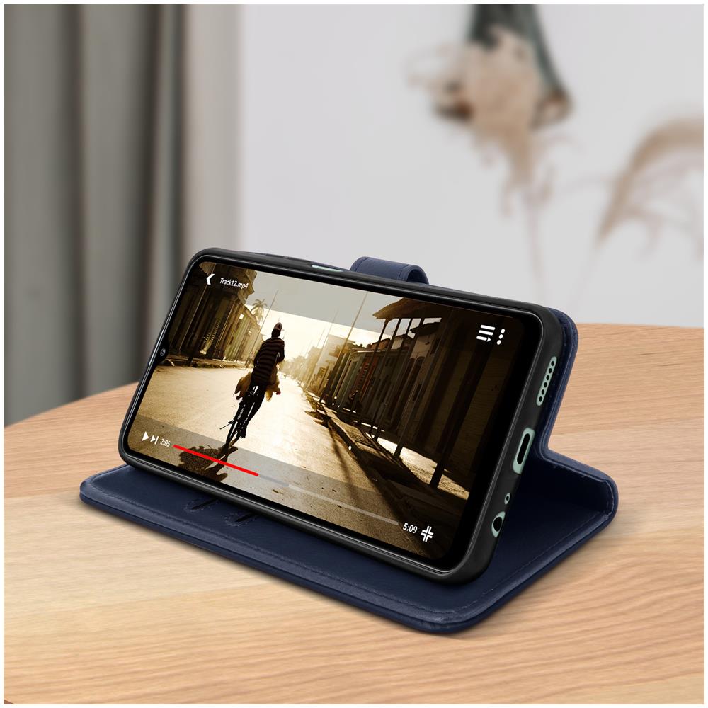 Custodia Samsung Galaxy A22 Con Portacarte E Funzione Supporto Blu Notte - Foto 2