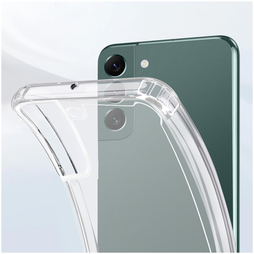 Cover Anti-urti Per Galaxy S22 Plus Retro Rigido Bordo Flessibile Trasparente - Foto 2