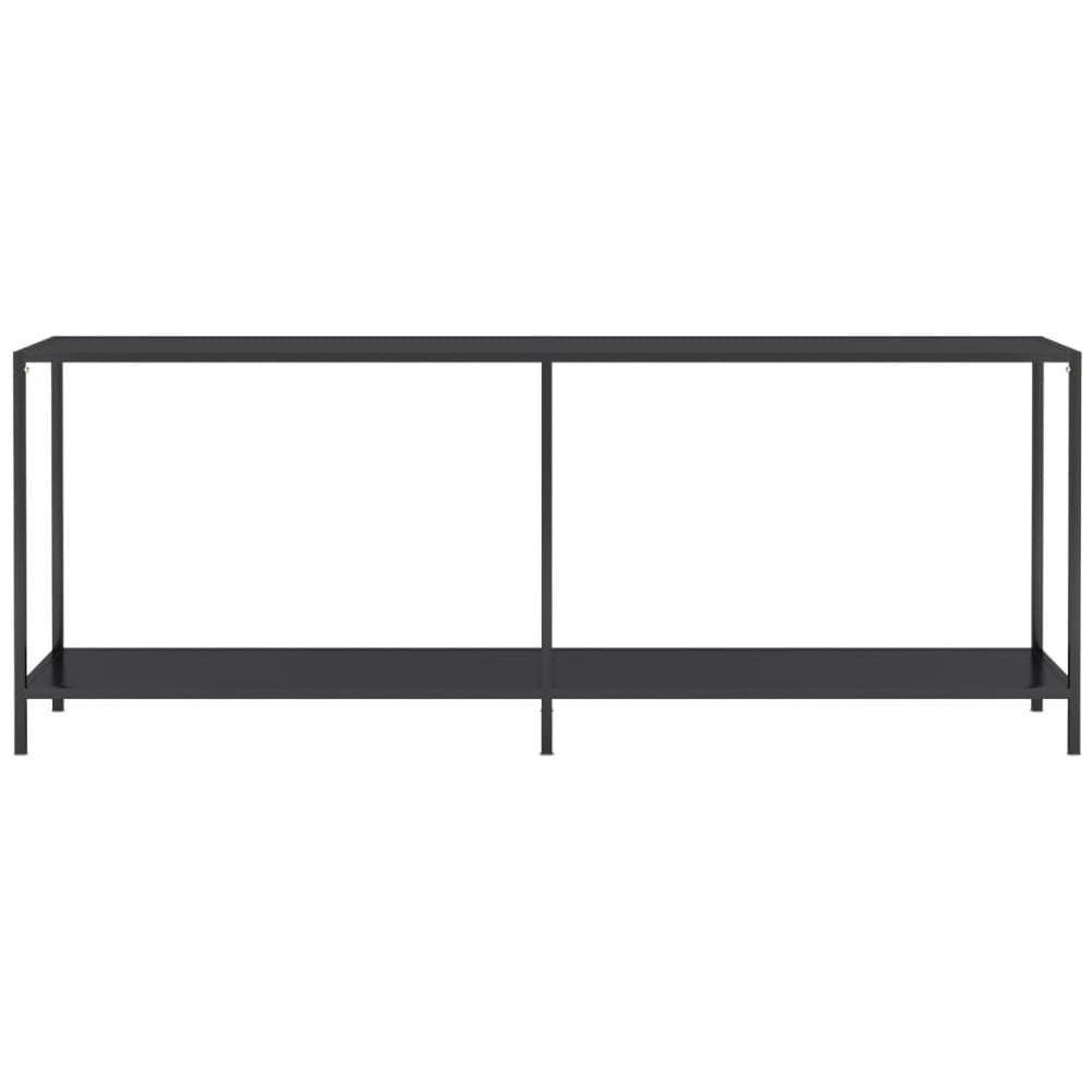 Tavolo Consolle Nero 200x35x75,5 Cm In Vetro Temperato - Foto 3