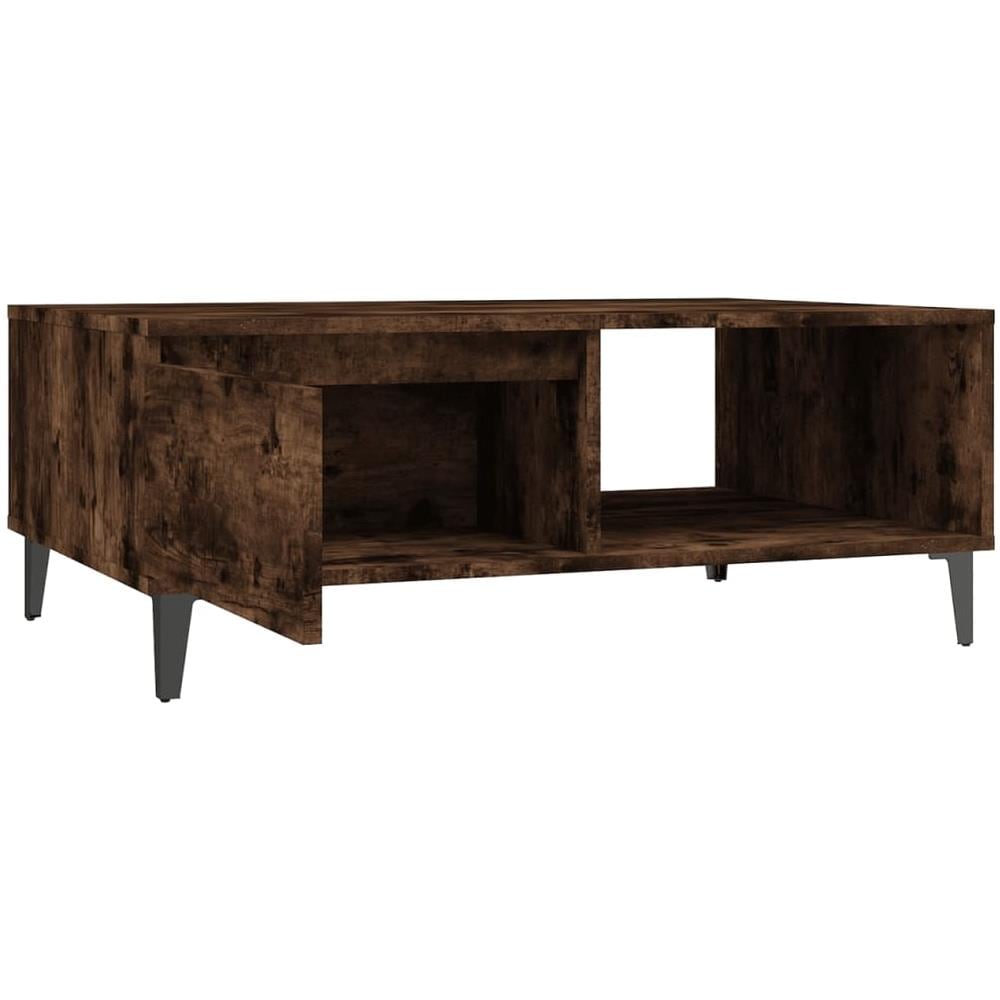 Tavolino da Salotto Rovere Fumo 90x60x35 cm in Truciolato - Foto 2