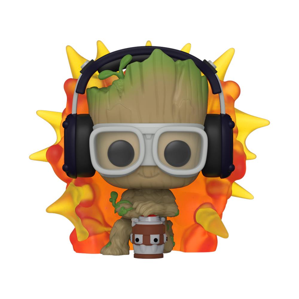 I Am Groot Pop! Marvel Tv Vinyl Figure Groot W / Detonator 9cm! - Foto 1