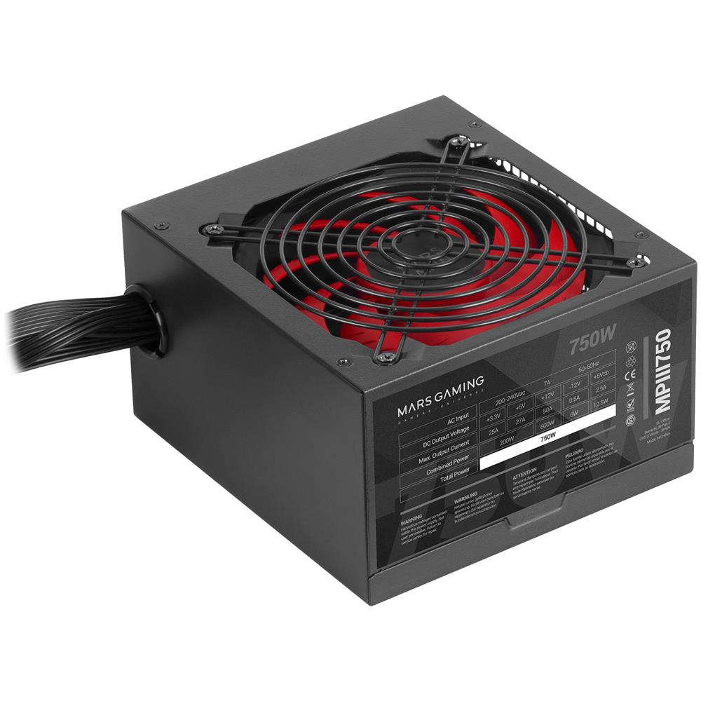 Alimentatore PC Fisso MPIII750 750 W 20+4 pin ATX ATX Colore Nero / Rosso - Foto 2