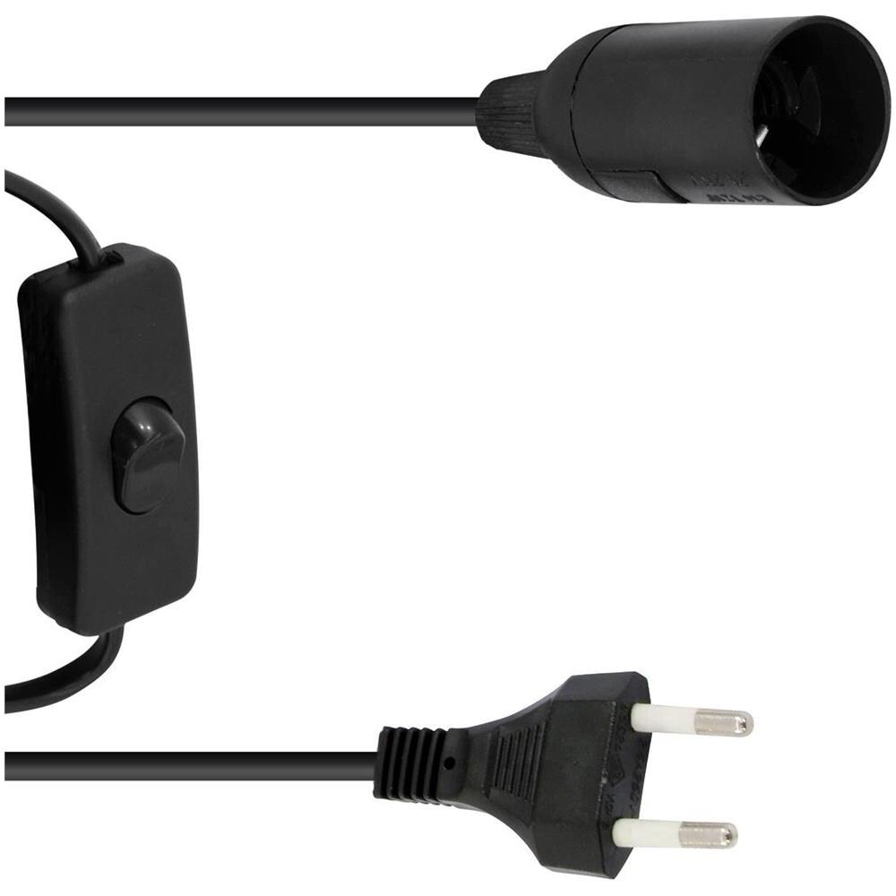 E-14 Socket Power Cable, Plug, Switch - Foto 1