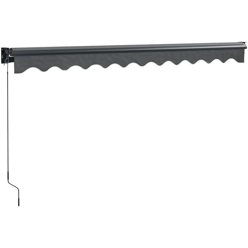 Tenda Da Sole Retrattile Antracite 3x2,5 M Tessuto E Alluminio - Foto 2