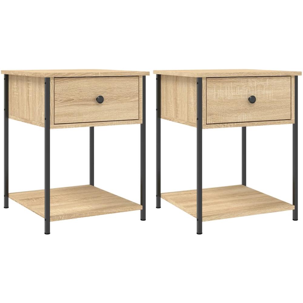 Comodini 2 Pz Rovere Sonoma 44x45x58 Cm In Legno Multistrato - Foto 2