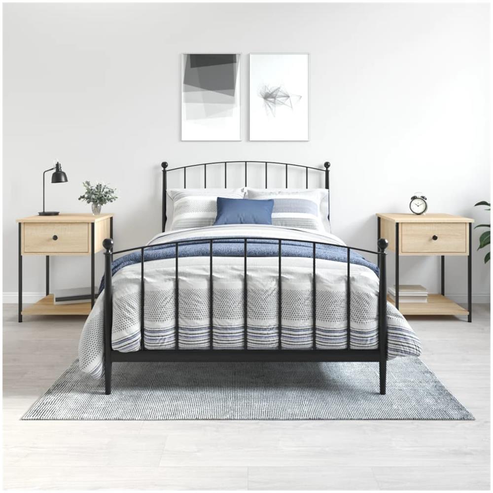 Comodini 2 Pz Rovere Sonoma 44x45x58 Cm In Legno Multistrato - Foto 1