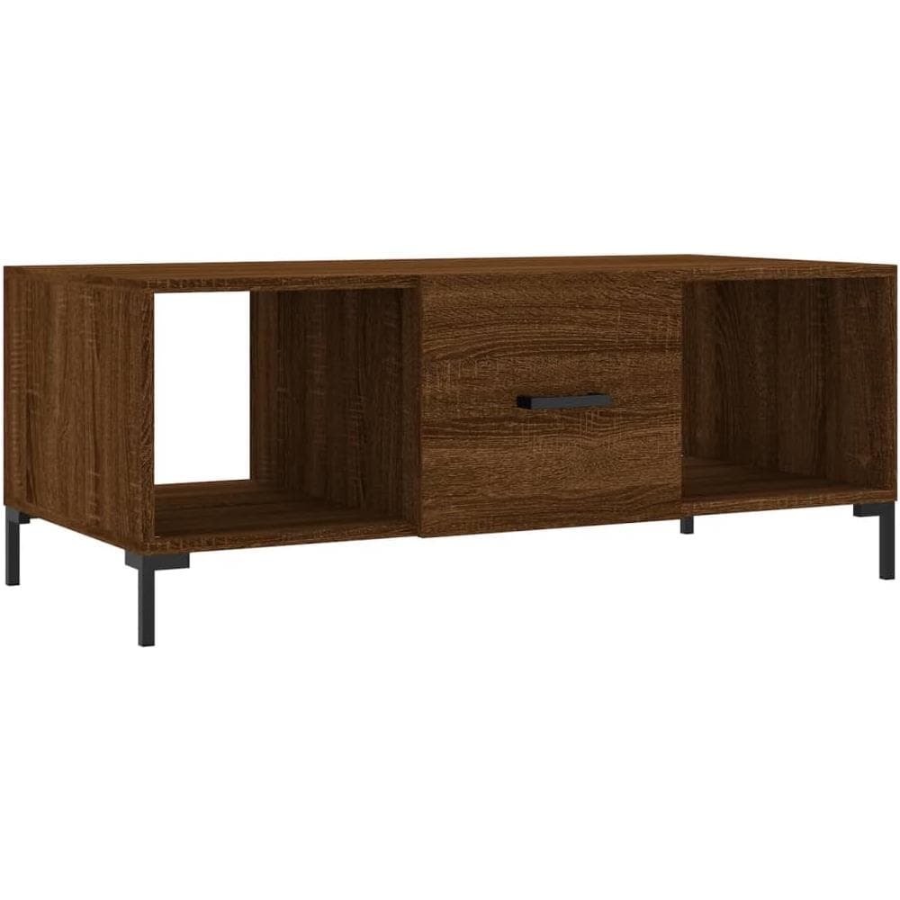 Tavolino Salotto Rovere Marrone 102x50x40 Cm Legno Multistrato - Foto 2
