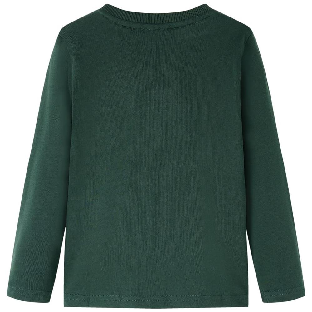 Maglietta Da Bambino A Maniche Lunghe Stampa Dinosauro Verde Scuro 92 - Foto 2