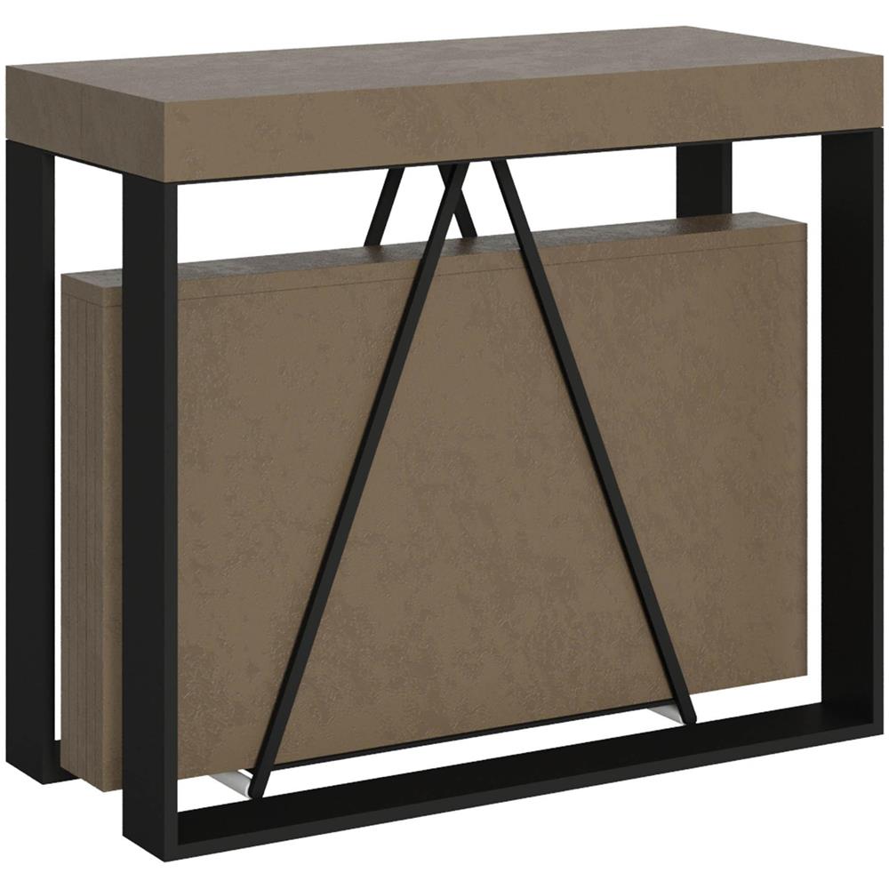 Consolle allungabile 90x40/300cm Sketa tortora telaio antracite - Foto 1