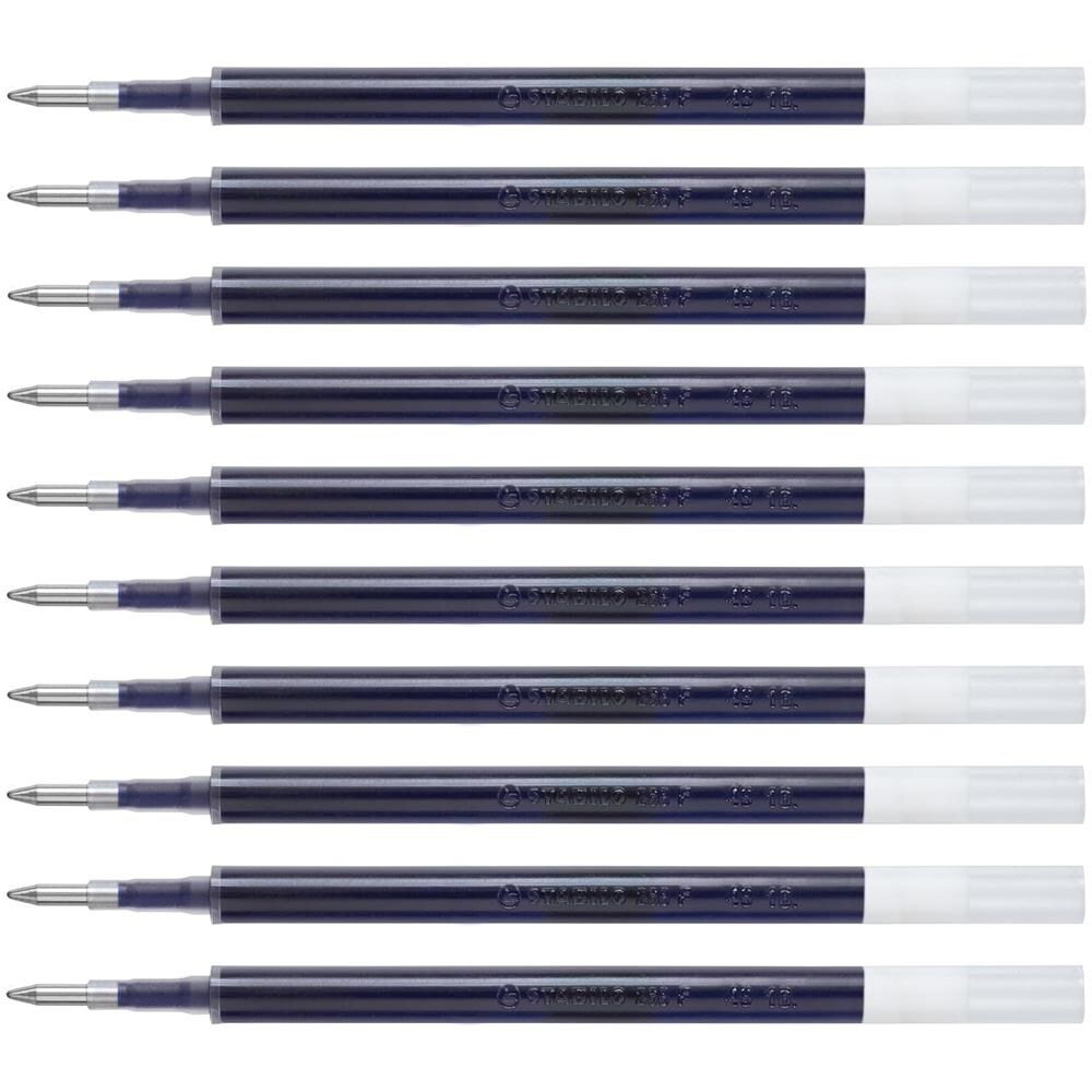 PALETTE refill - Cartuccia per Penna Roller a scatto - Tratto F (0,4mm) - Confezione da 10 - Blu - Foto 2