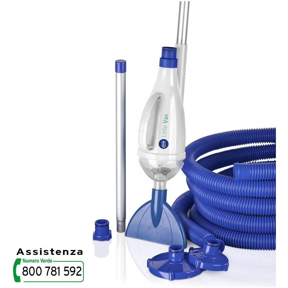 Kit Pulizia Piscine Little Vac, Aspiratore, Tubo, Pertica, Connettori - Foto 2
