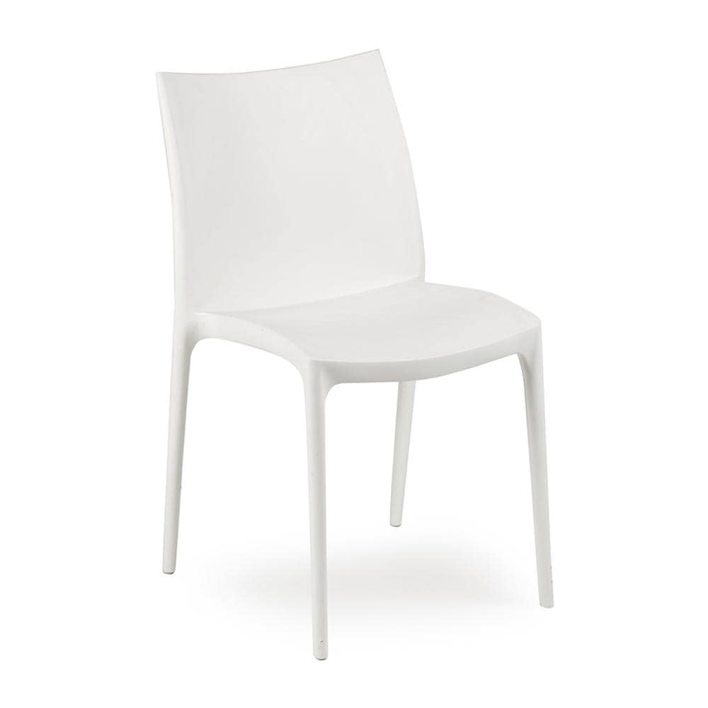 Sedia Impilabile senza Braccioli Colore Bianco - Modello Zip - Foto 1