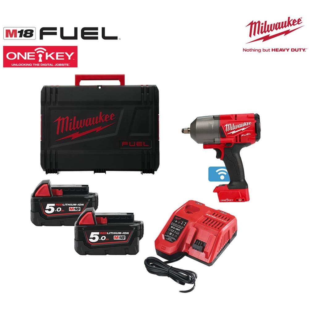 Fuel Chiave A Bussola A Chiave M18 Onefhiwf12-502x - 2 Batterie 18v 5.0ah - 1 Caricatore M12-18fc 4933459727 - Foto 2