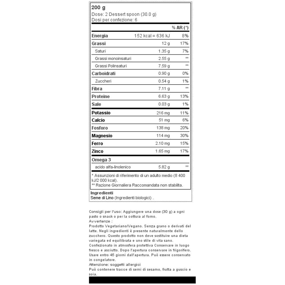 Milled Organic Flaxseed 200 G - - Foto 2