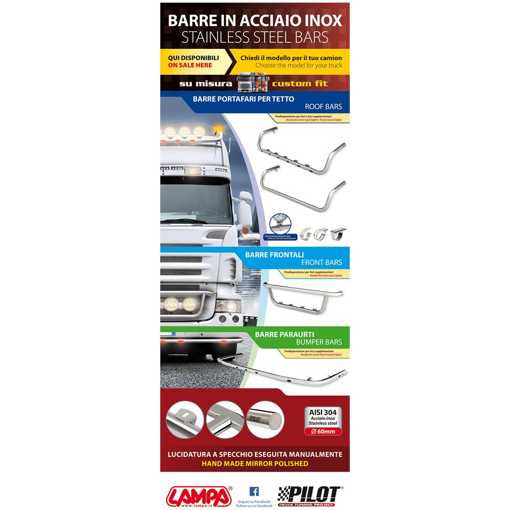 99391 Poster Cm 58x160 Barre In Acciaio Inox - Foto 1