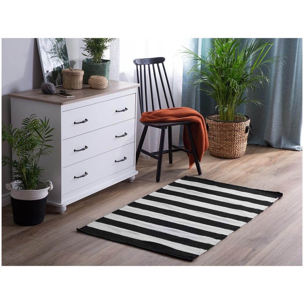Tappeto Da Esterno Bianco-nero 80 X 150 Cm Tavas - Foto 1