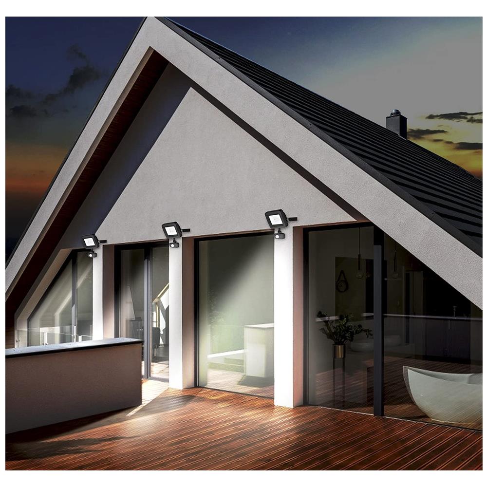 Faretto Led Esterno 10w Luce Fredda Sensore Movimento Crepuscolare Regolabile - Foto 6
