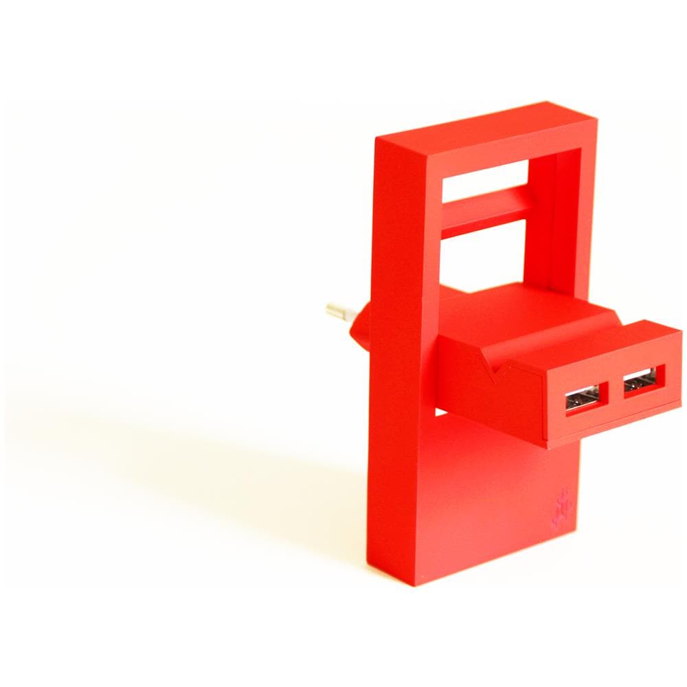 USBE ROCK C, Interno, Telefono cellulare, Smartphone, Tablet, AC, Rosso, Apple, Iphone, Ipad & Android devices. - Foto 1