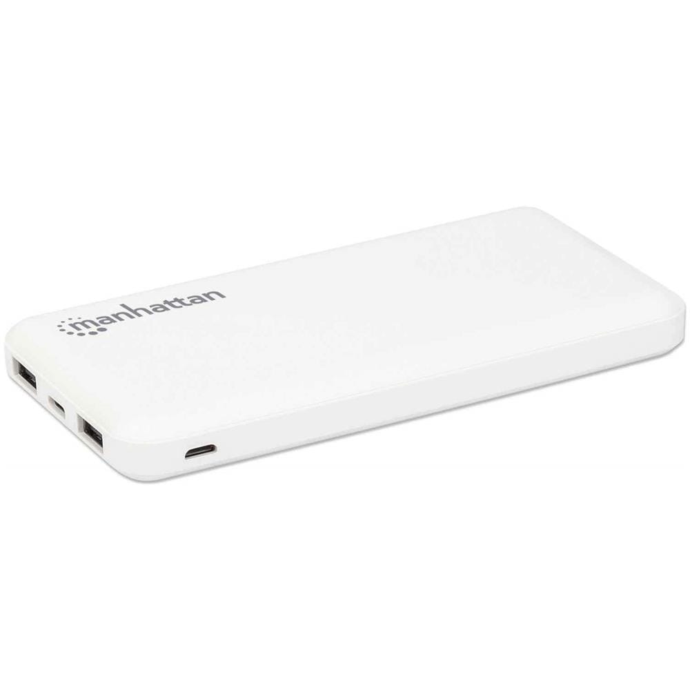 POWER BANK 10000 MAH 2X USB-A INPUTS USB-C / MICRO-USB WHITE batteria portatile - Foto 3