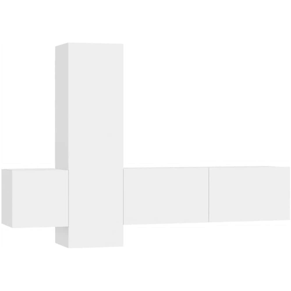 Set di Mobili Porta TV 3 pz Bianco in Legno Multistrato - Foto 1