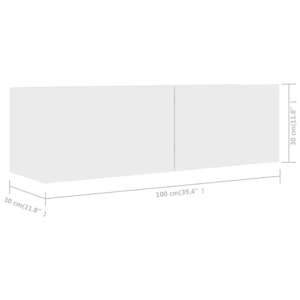 Set di Mobili Porta TV 3 pz Bianco in Legno Multistrato - Foto 10