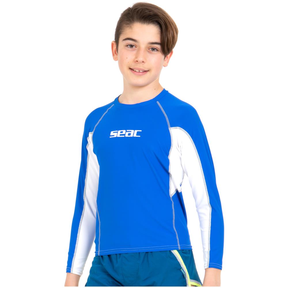 Seac Rashguard Raa Long Evo Kid Bianco / blu 10 Anni - Foto 1