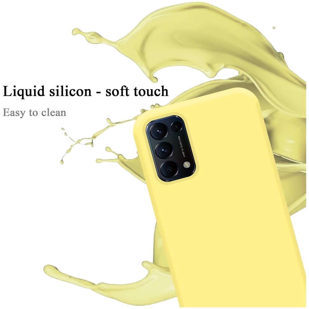Custodia Compatibile Con Oppo Find X3 Lite In Liquid Giallo - Coperchio Protettivo In Silicone Tpu Flessibile - Foto 2