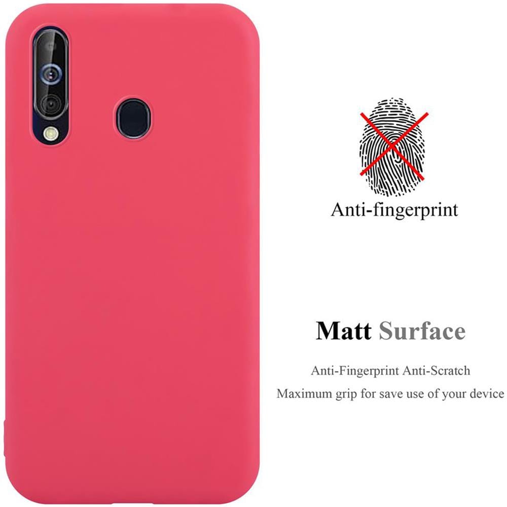 Custodia Compatibile Con Samsung Galaxy A60 / M40 In Candy Rosso - Coperchio Protettivo In Silicone Tpu Flessibile - Foto 2