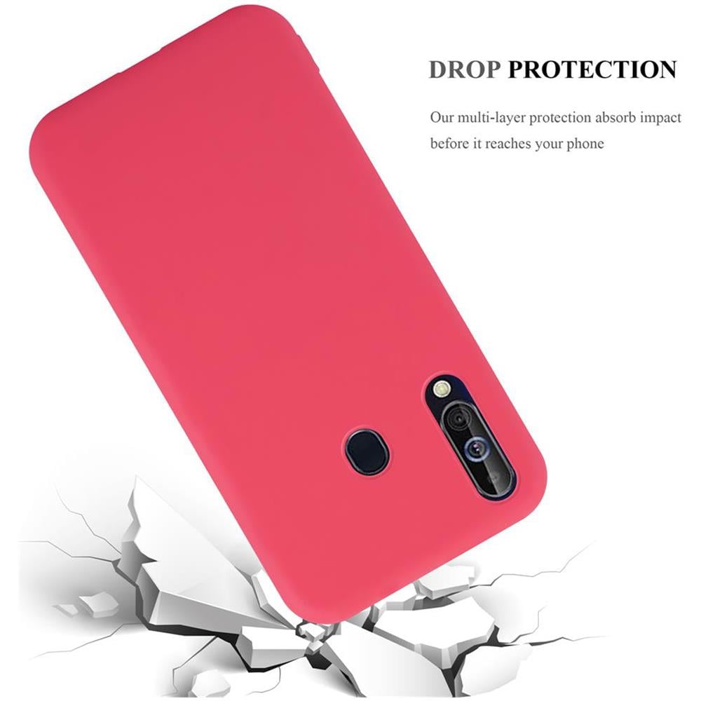 Custodia Compatibile Con Samsung Galaxy A60 / M40 In Candy Rosso - Coperchio Protettivo In Silicone Tpu Flessibile - Foto 8