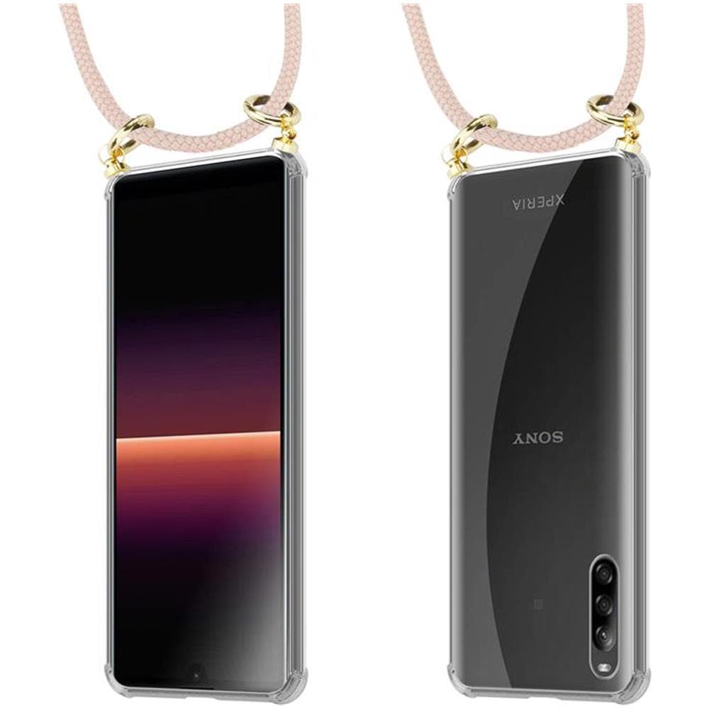 Catena Di Telefoni Cellulari Compatibile Con Sony Xperia L4 In Or Rosato A Perla - Coperchio Protettivo In Silicone Con Anelli D'oro, Cinturino In Corda E Custodia Staccabile - Foto 8