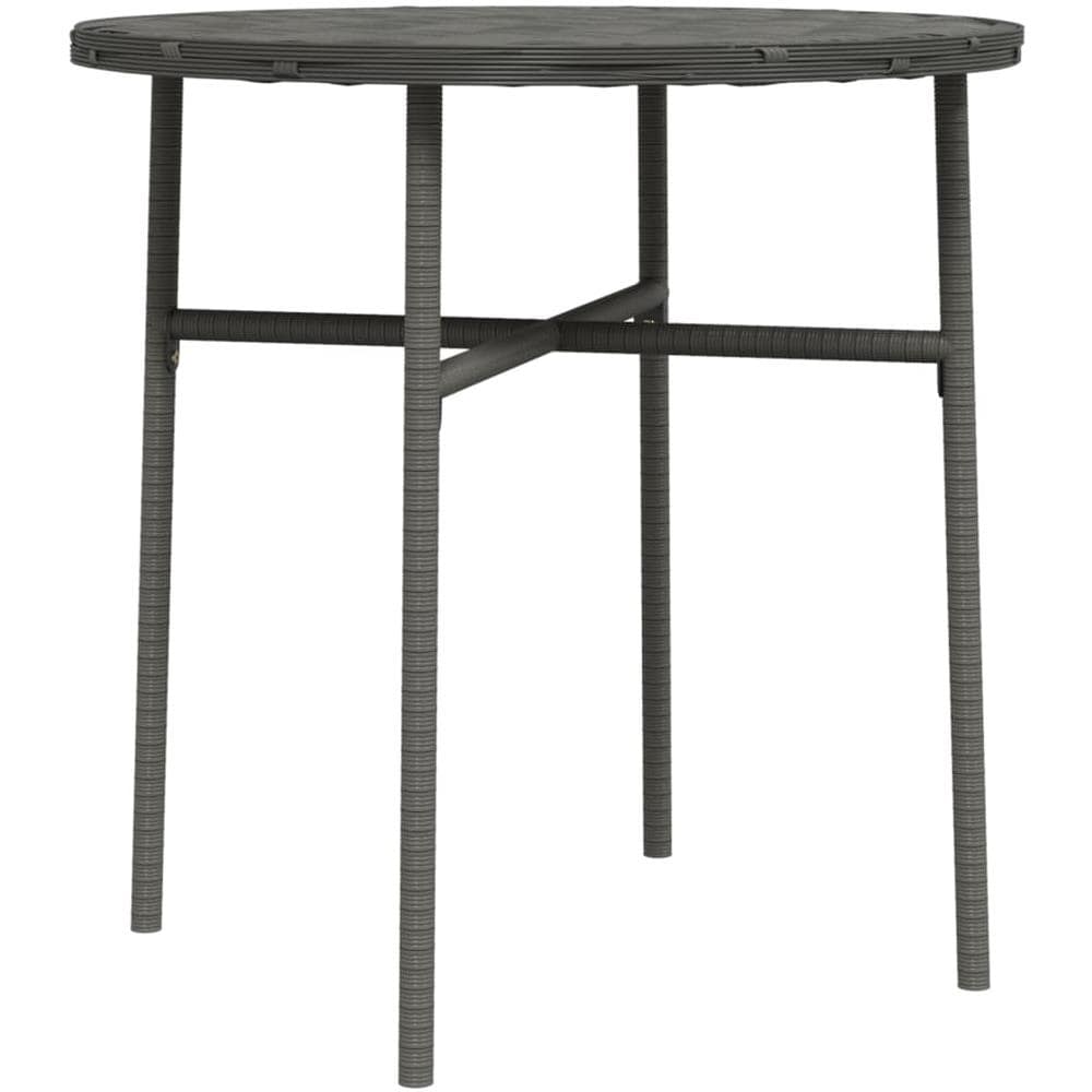 Tavolino Da Tè Grigio 45 Cm In Polyrattan - Foto 1