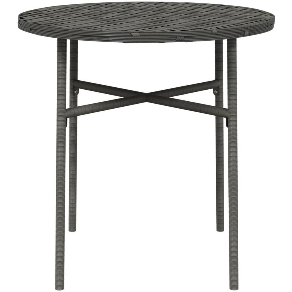 Tavolino Da Tè Grigio 45 Cm In Polyrattan - Foto 2