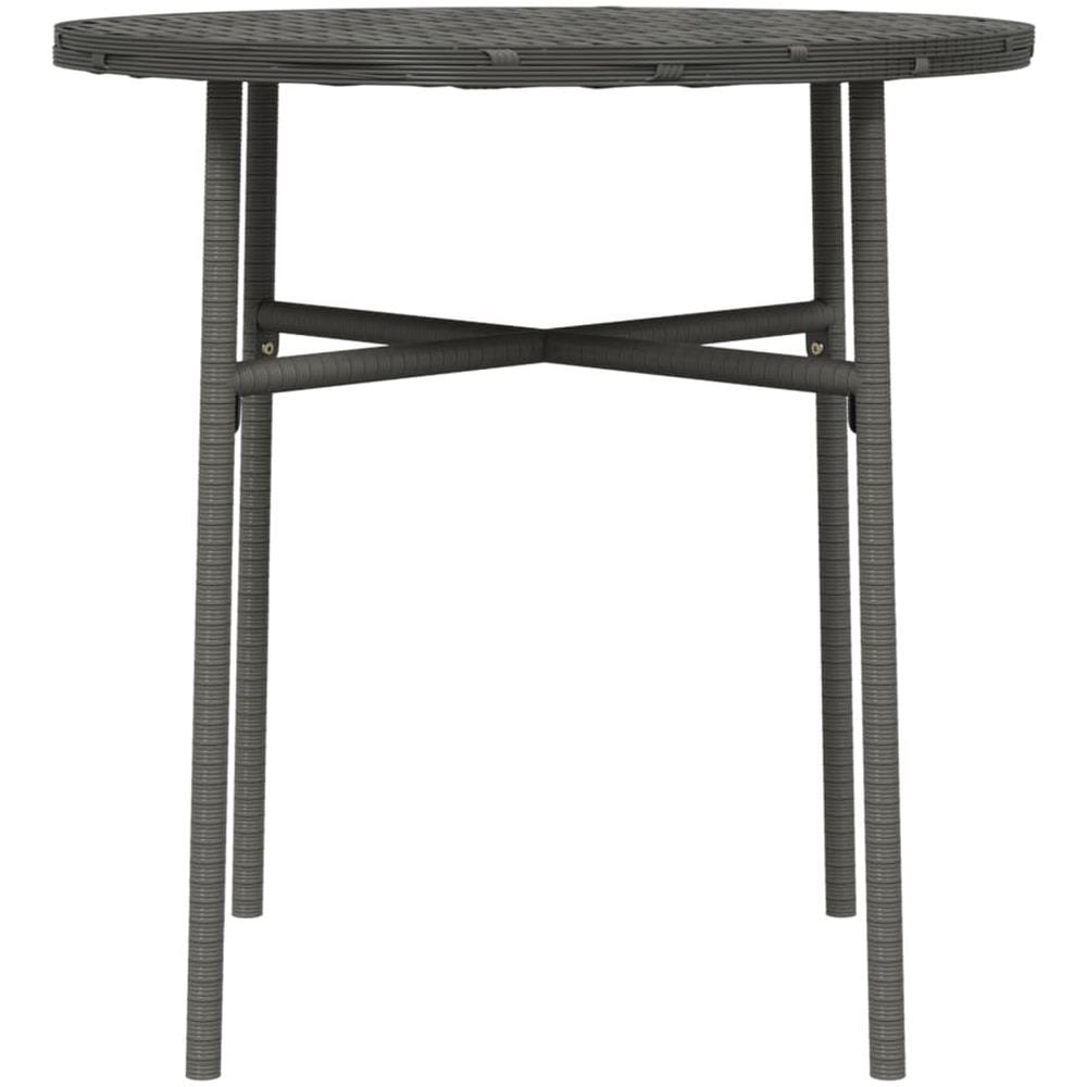 Tavolino Da Tè Grigio 45 Cm In Polyrattan - Foto 5