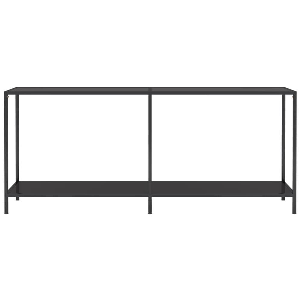 Tavolo Consolle Nero 180x35x75,5 Cm In Vetro Temperato - Foto 3