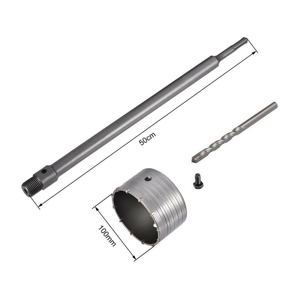 Fresa A Tazza 100 Mm Asta Prolunga 50 Cm Per Trapano Attacco Sds Plus - Foto 1