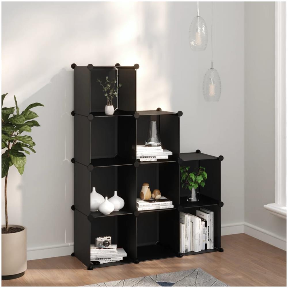Organizzatore Portaoggetti Con 9 Cubi Nero In Pp - Foto 1