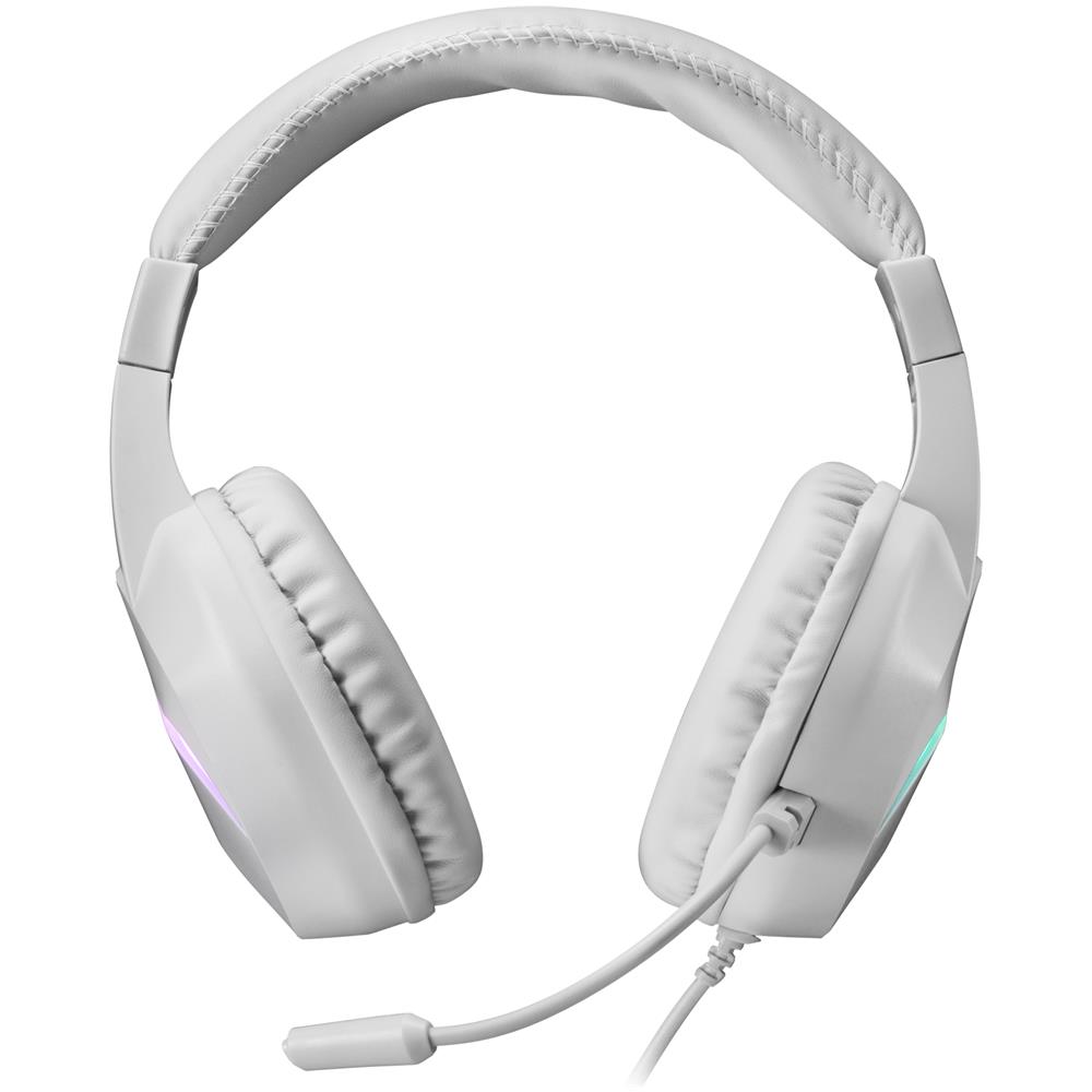 MH122 Cuffia Gaming Stereo Padiglione Auricolare Cablato con Microfono Integrato Colore Bianco - Foto 2