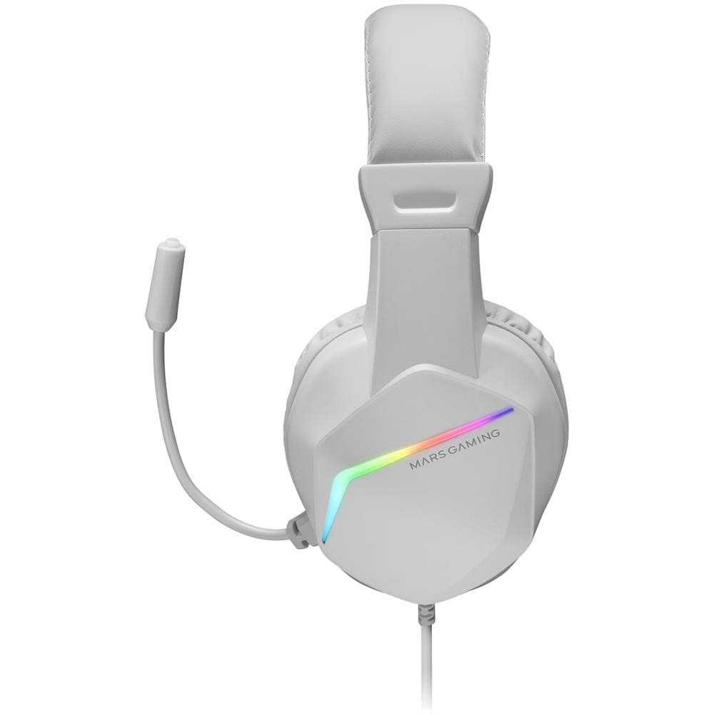 MH122 Cuffia Gaming Stereo Padiglione Auricolare Cablato con Microfono Integrato Colore Bianco - Foto 3