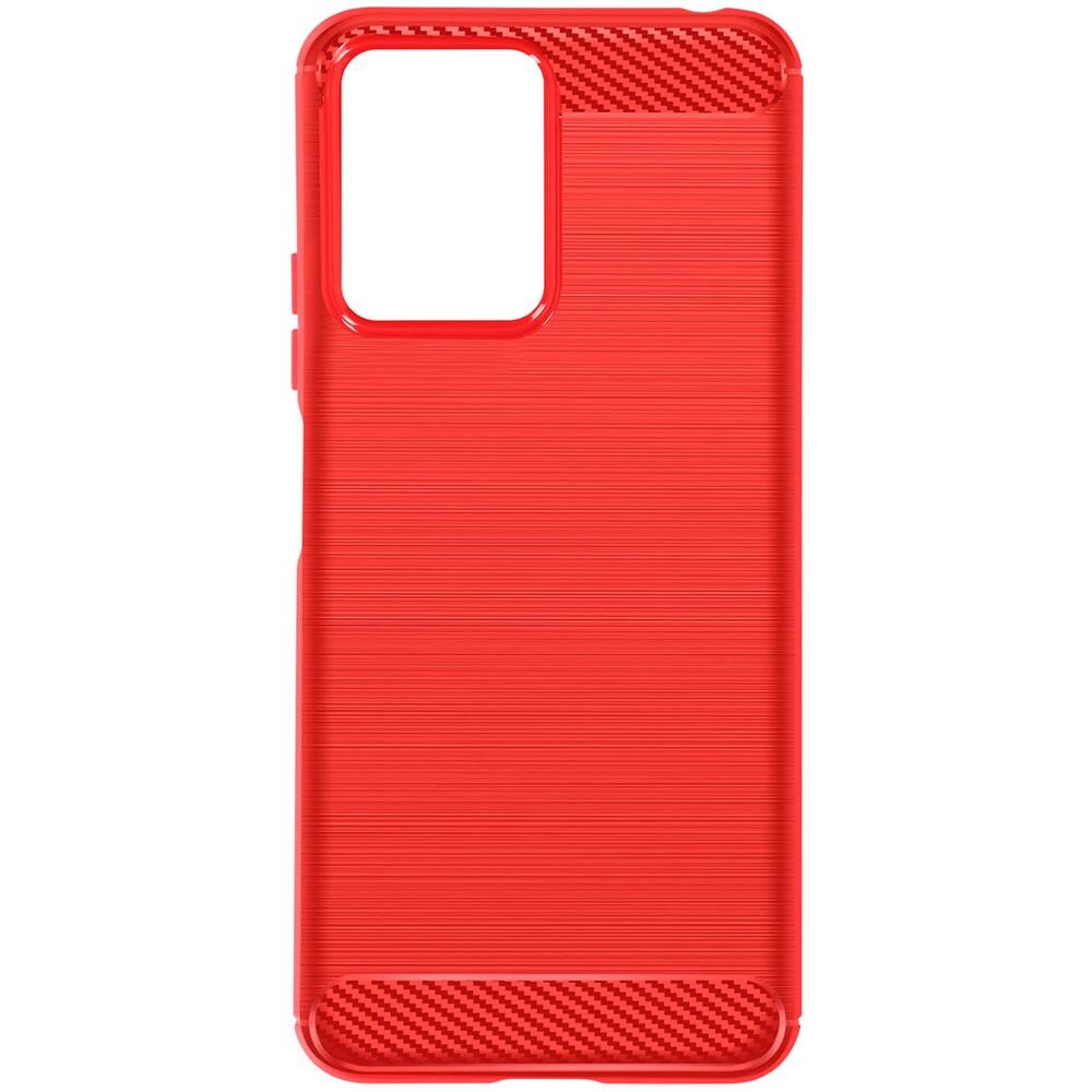Cover Xiaomi Redmi Note 12 5g / 4g Bumper Carbonio Effetto Spazzolato Rossa - Foto 5